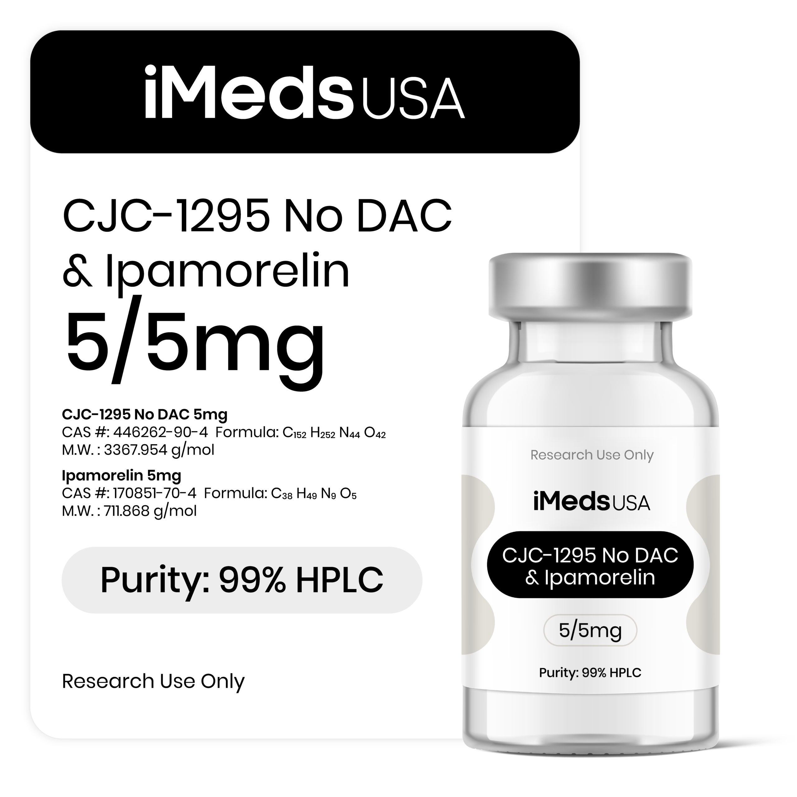 CJC-1295 No DAC & Ipamorelin 5/5mg
