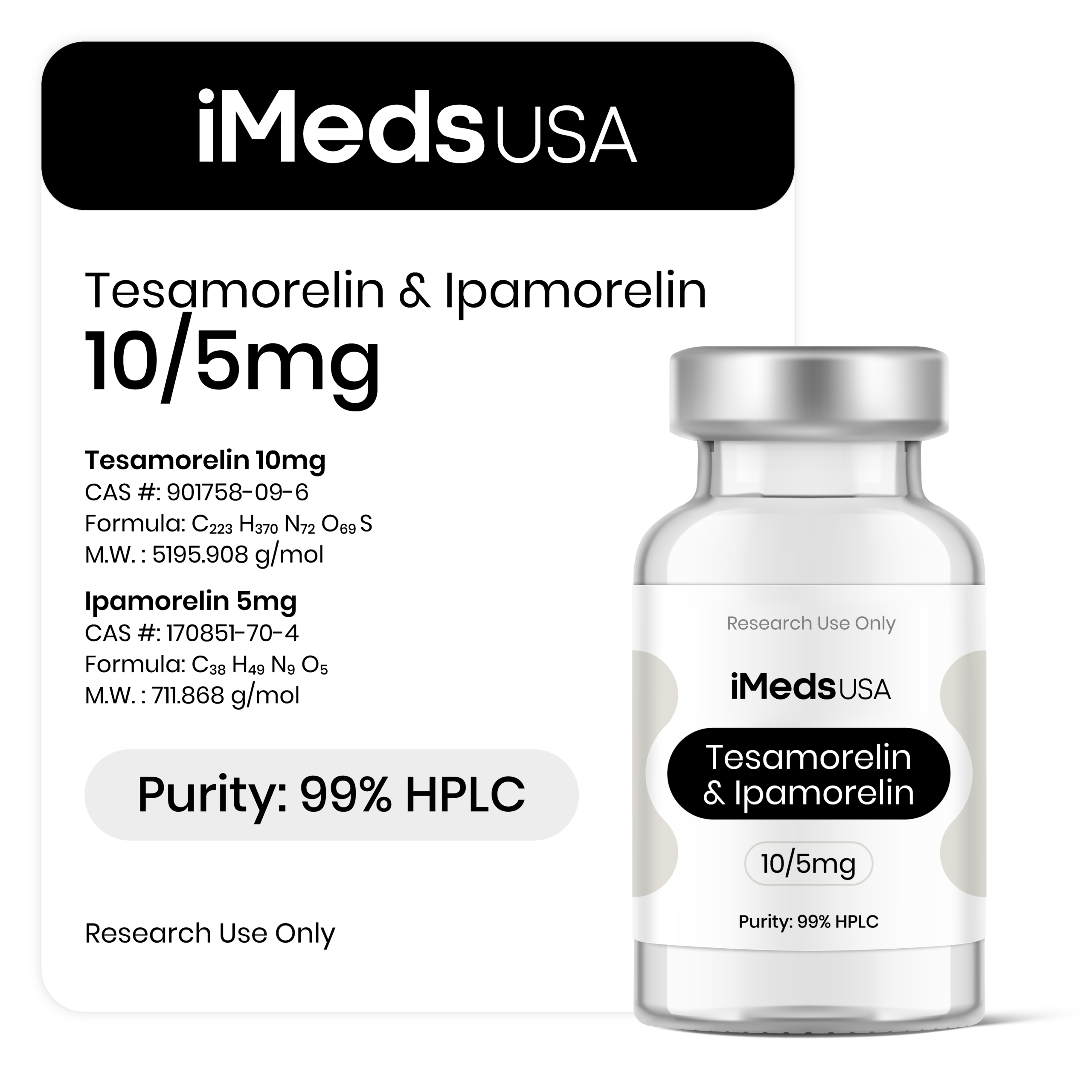 Tesamorelin & Ipamorelin 10/5mg
